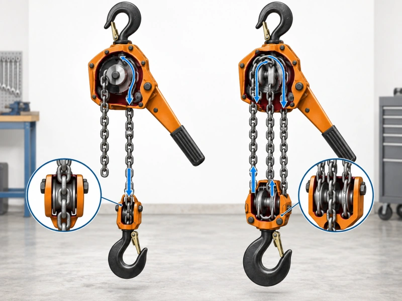 lever hoist single and multiple chain falls
