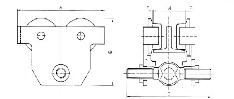 manual geared trolley​ drawing