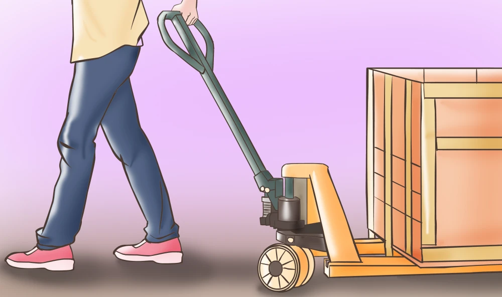 manual hand pallet jack operation