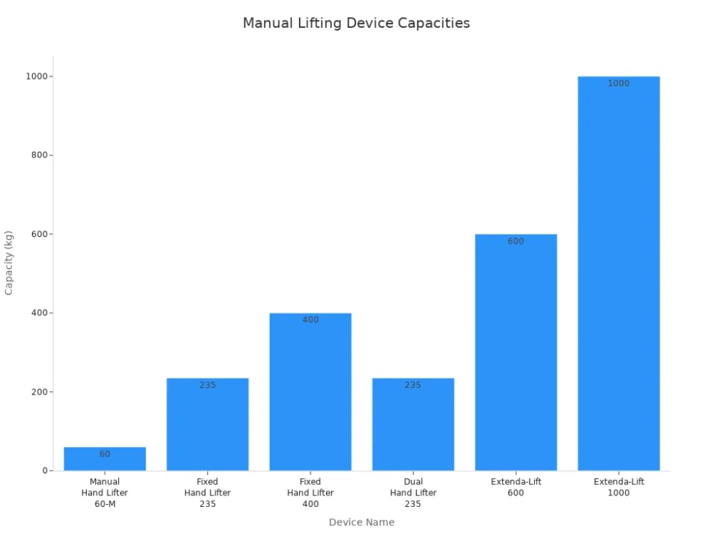 manual lifting device capacities
