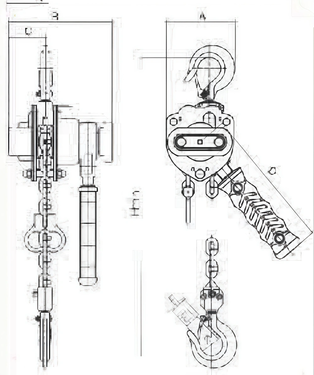 mini lever hoist​ drawing
