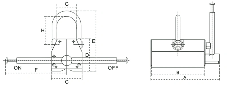 permanent lifting magnet​ drawing