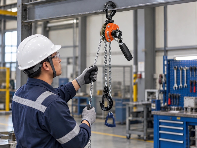 post repair lever hoist functional check