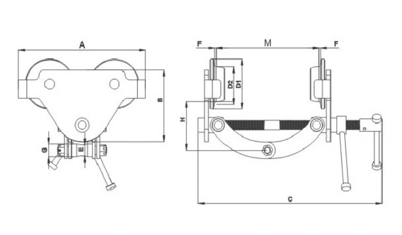 trolley clamp​ drawing