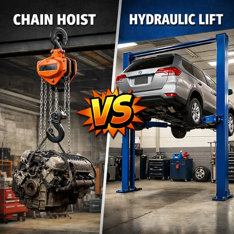 chain hoist vs hydraulic lift