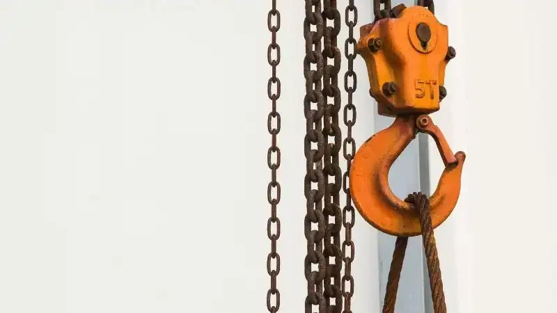 emergency guidelines for chain hoist horizontal use