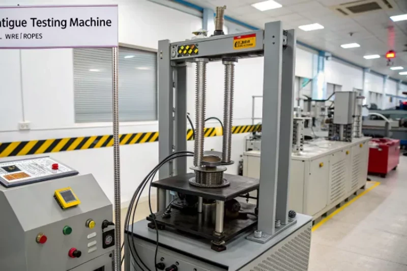 representative fatigue testing equipment in powerful machinery