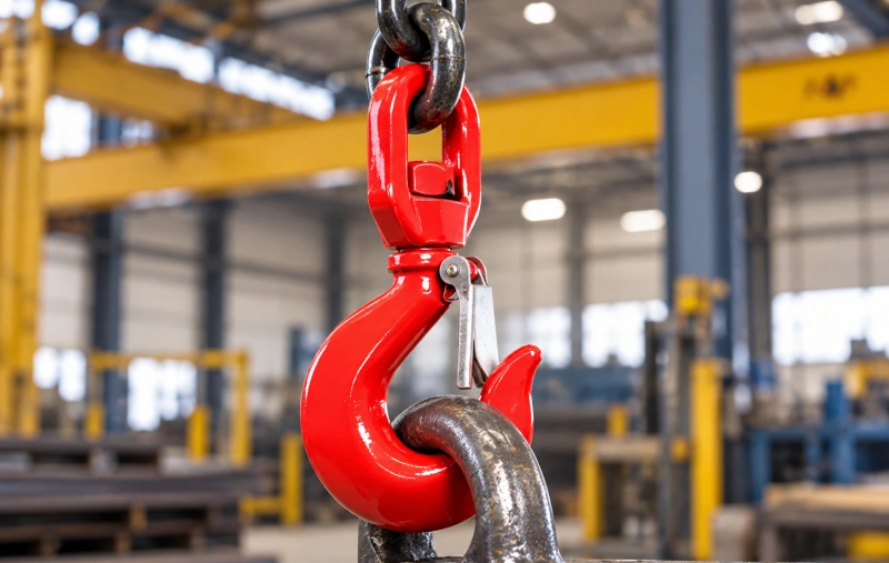 rigging hook seated correctly on a lifting point