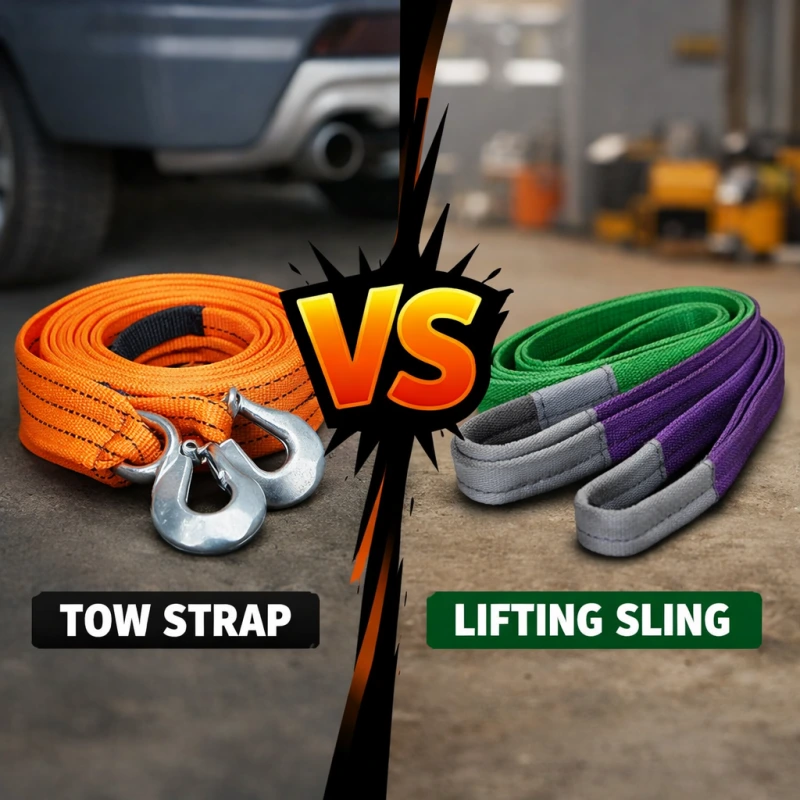 tow strap vs lifting sling