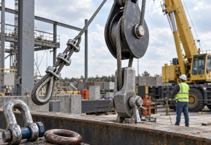 wire rope clips wedge socket and rigging block