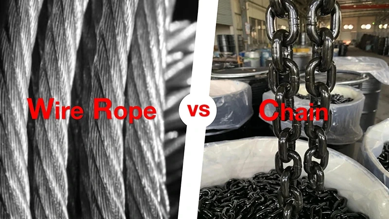 wire rope vs chain for lifting and rigging
