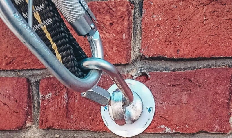 eye bolt installation in brick wall