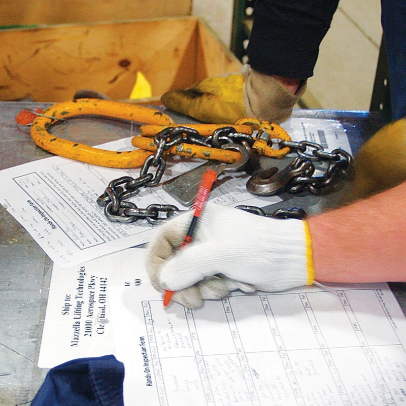 lifting chain inspection