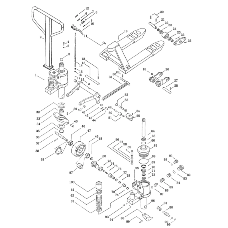 parts of a pallet jack​