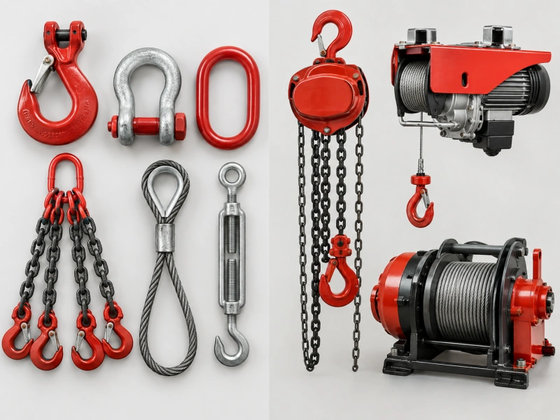 rigging equipment and lifting equipment compared