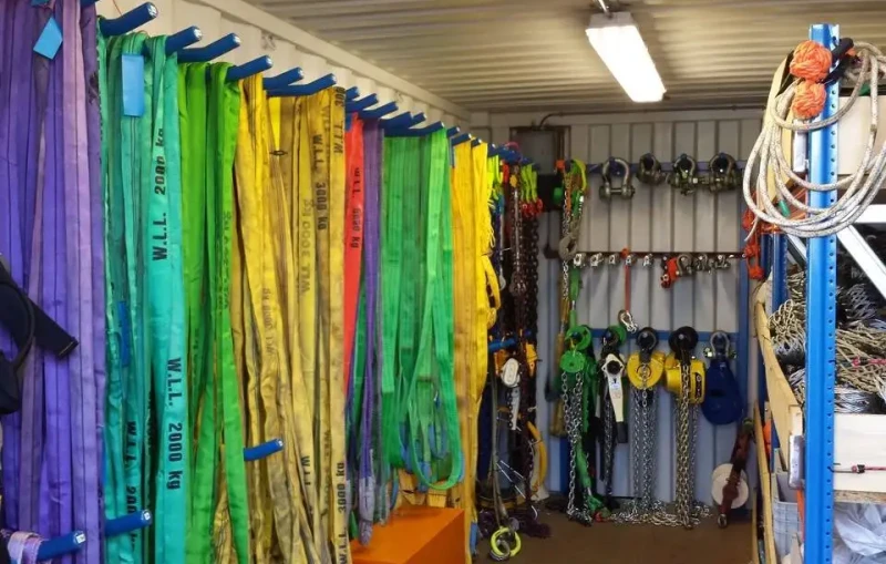 safe rigging equipment storage