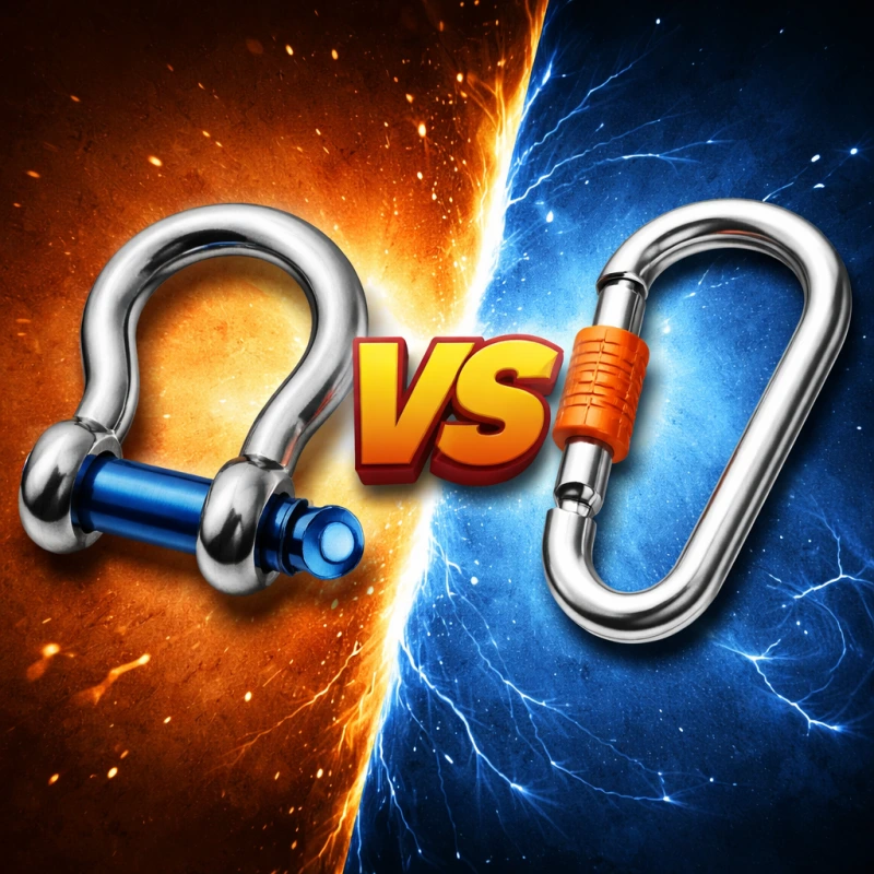 shackle vs carabiner