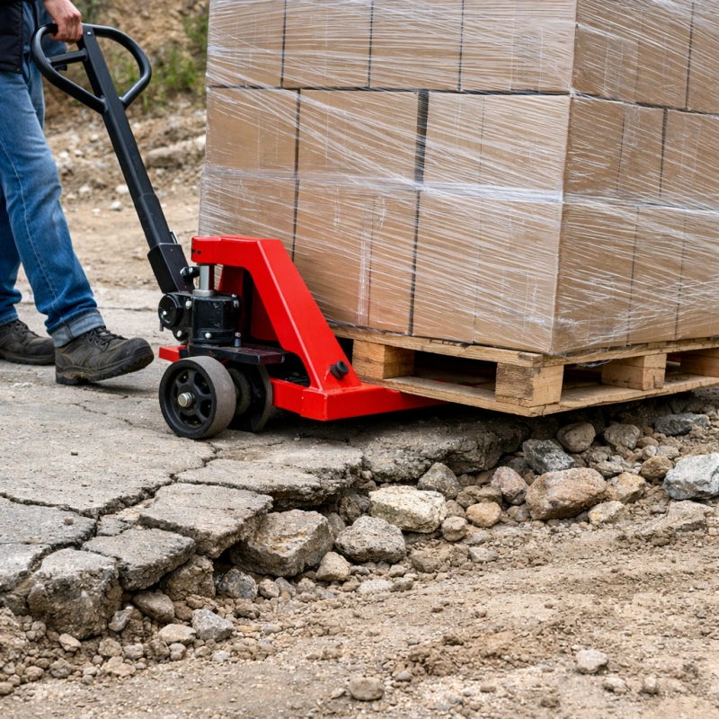 can pallet jacks be used on uneven surfaces