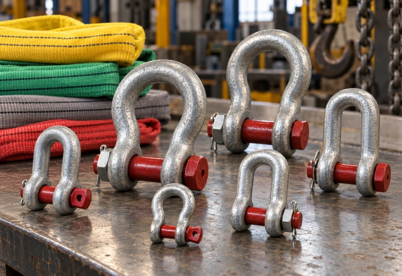 certified lifting shackles with web slings