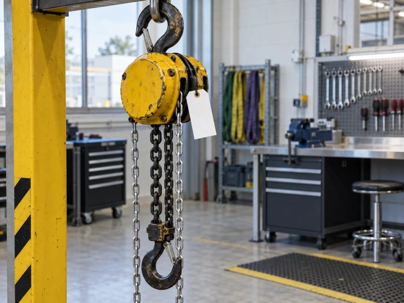chain block isolated for repair assessment