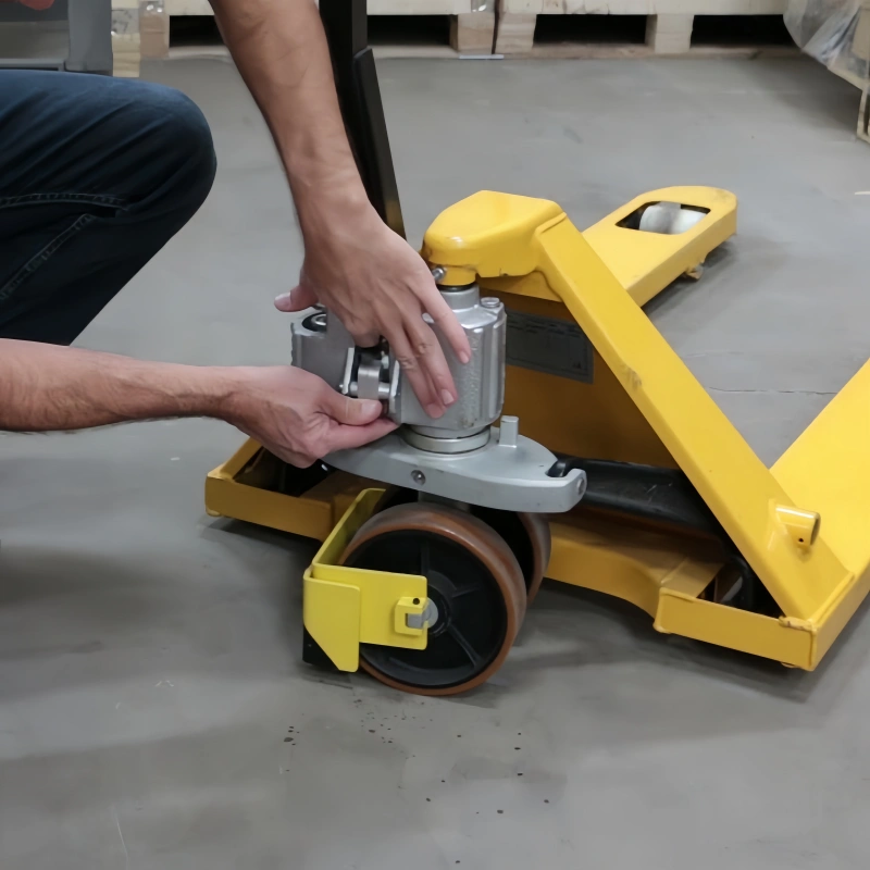 how to adjust a pallet jack