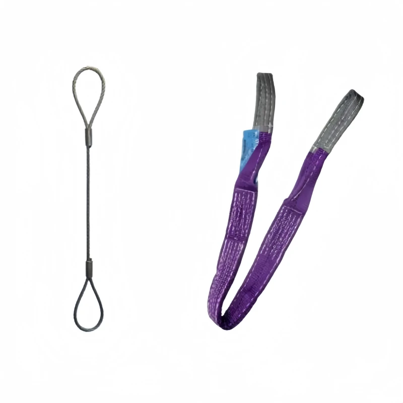 web sling vs wire rope sling
