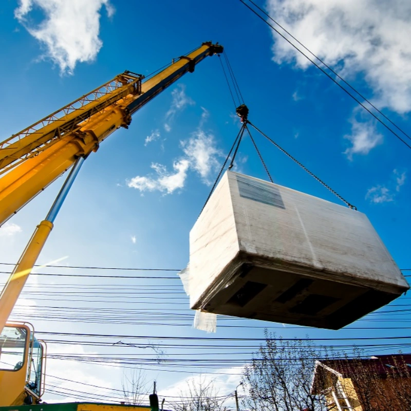 hoisting equipment in construction