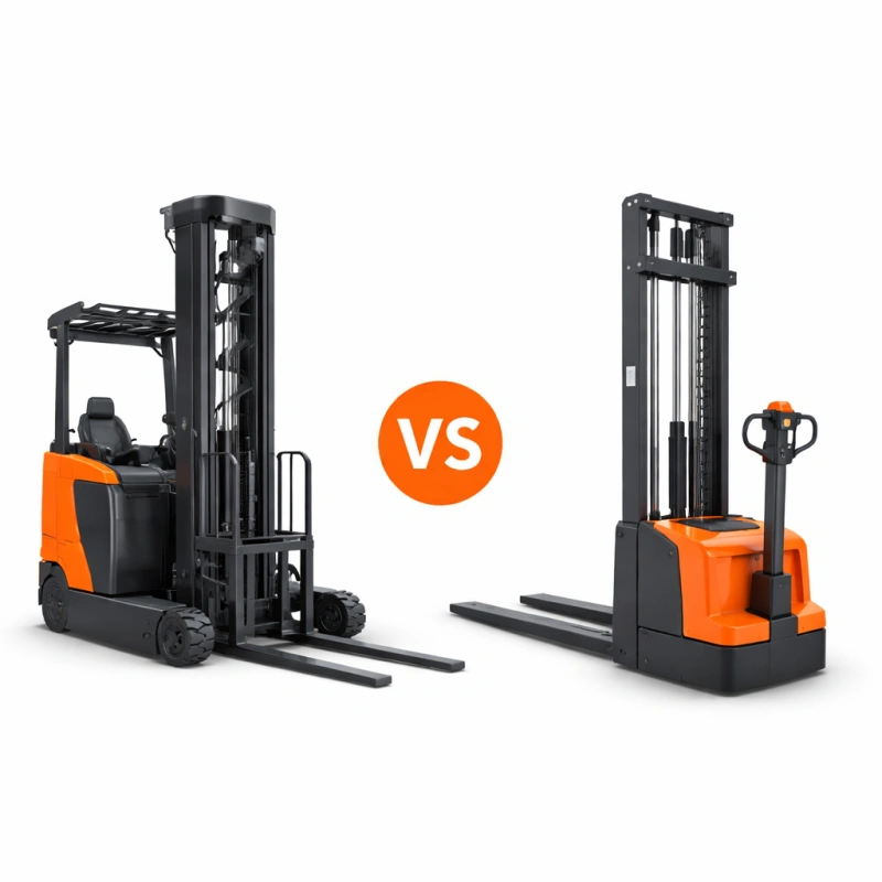 reach truck vs pallet stacker