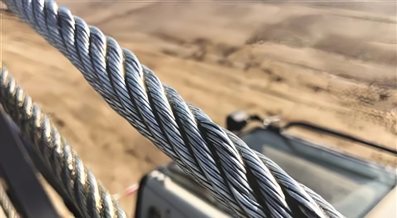 replace wire rope on a crane