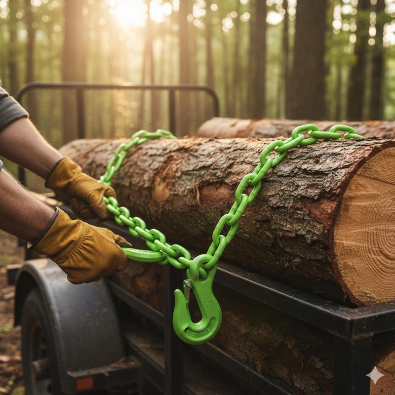 how much does a logging chain weigh