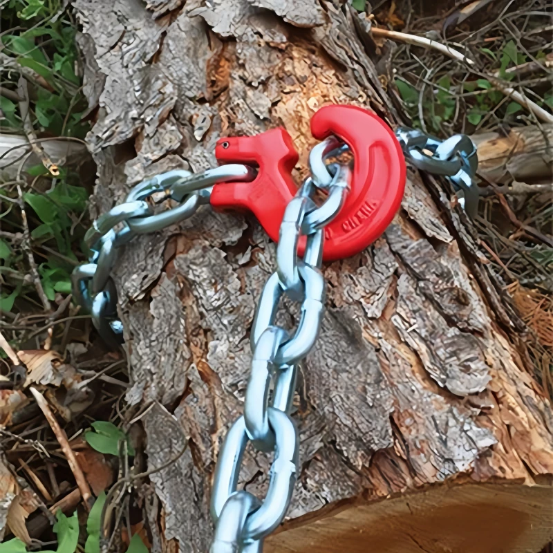 how to drag a log with a chain