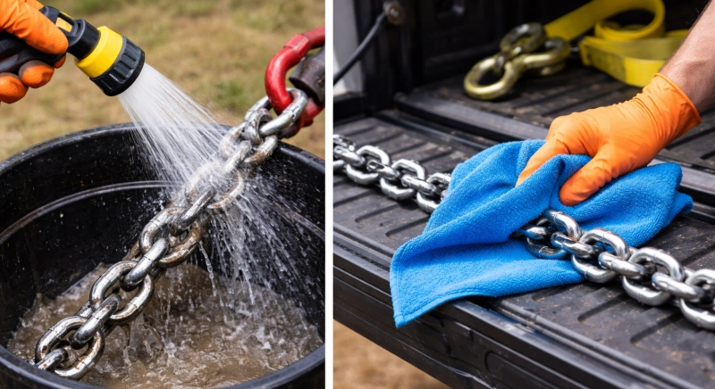 rinsing and drying the chain properly
