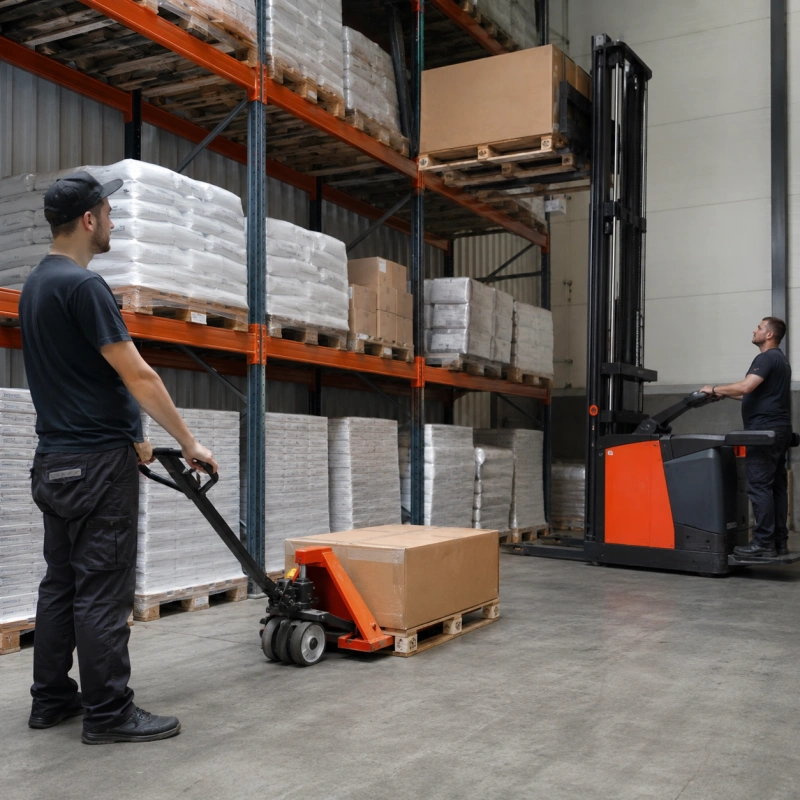 pallet jack vs stacker