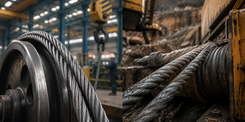 flexibility vs wear resistance of wire rope