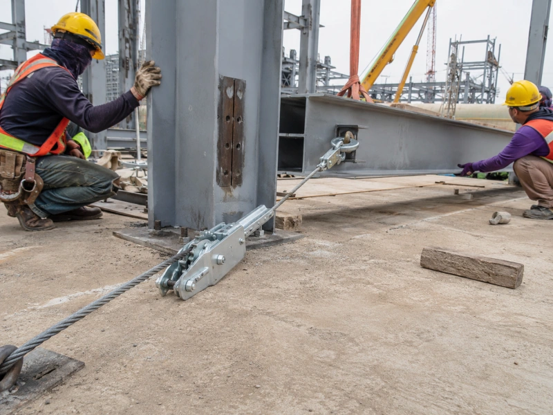 steel structure positioning