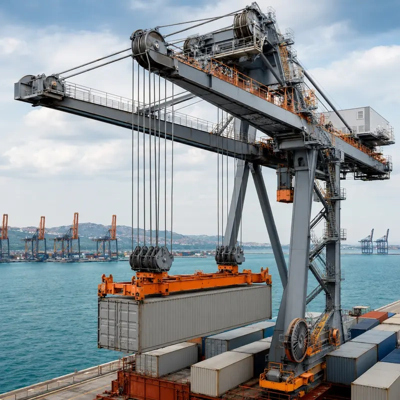 sts rtg and rmg port cranes