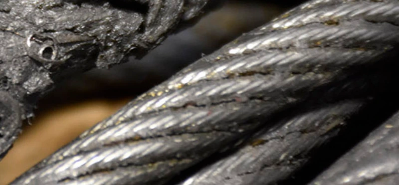 wire rope abrasion and external wear
