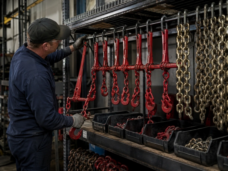 chain and binder storage