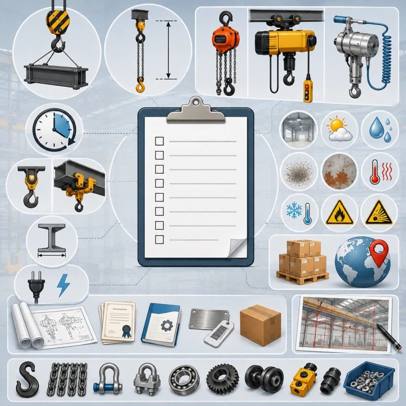 what to include in your hoisting equipment rfq