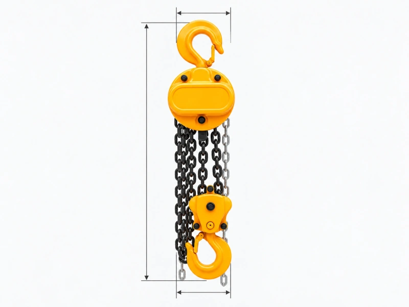hsz t hand chain block dimensions